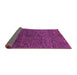 Sideview of Abstract Purple Modern Rug, abs1708pur