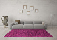 Machine Washable Abstract Pink Modern Rug, wshabs1708pnk