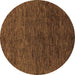 Round Abstract Brown Modern Rug, abs1708brn