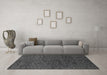 Machine Washable Abstract Gray Modern Rug in a Living Room,, wshabs1708gry