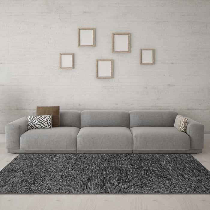 Machine Washable Abstract Gray Modern Rug in a Living Room,, wshabs1708gry