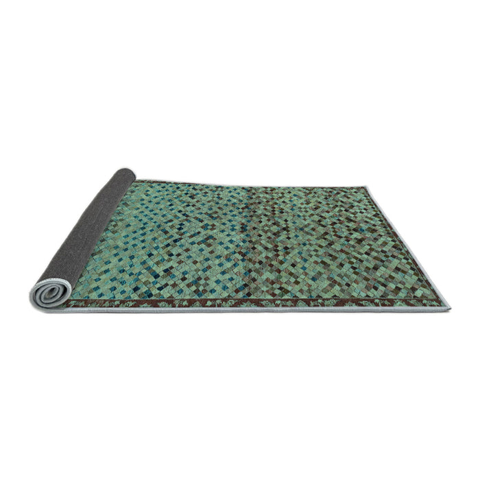 Sideview of Abstract Light Blue Modern Rug, abs1709lblu
