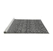 Sideview of Machine Washable Abstract Gray Modern Rug, wshabs1709gry