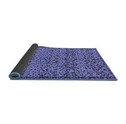 Sideview of Abstract Blue Modern Rug, abs1709blu