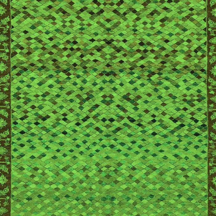 Abstract Green Modern Rug, abs1709grn