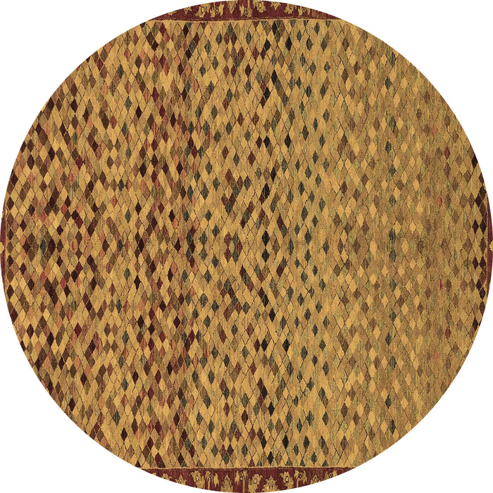 Round Machine Washable Abstract Brown Modern Rug, wshabs1709brn