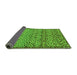 Sideview of Abstract Green Modern Rug, abs1709grn