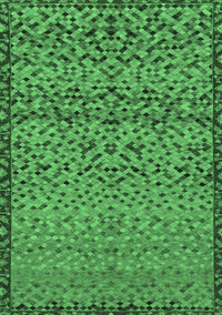 Abstract Emerald Green Modern Rug, abs1709emgrn