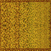 Square Abstract Yellow Modern Rug, abs1709yw