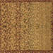 Square Machine Washable Abstract Brown Modern Rug, wshabs1709brn