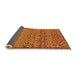 Sideview of Abstract Orange Modern Rug, abs1709org