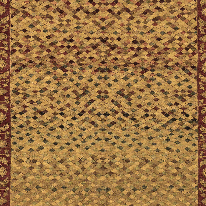 Abstract Brown Modern Rug, abs1709brn