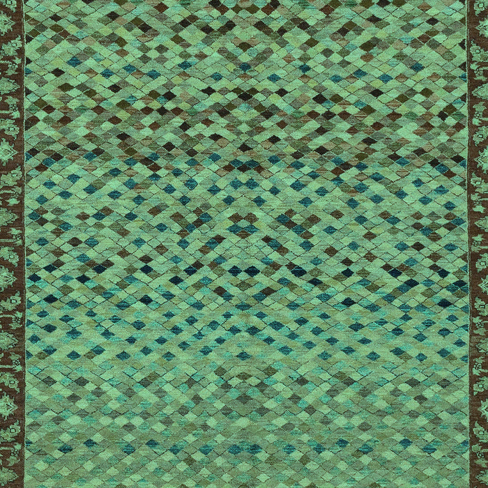 Abstract Turquoise Modern Rug, abs1709turq