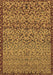 Machine Washable Abstract Brown Modern Rug, wshabs1709brn