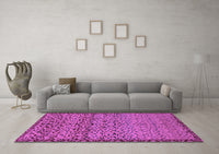 Machine Washable Abstract Purple Modern Rug, wshabs1709pur