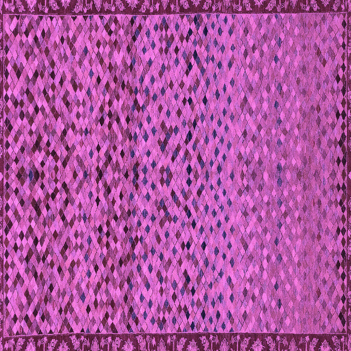 Square Machine Washable Abstract Purple Modern Area Rugs, wshabs1709pur