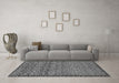 Machine Washable Abstract Gray Modern Rug in a Living Room,, wshabs1709gry