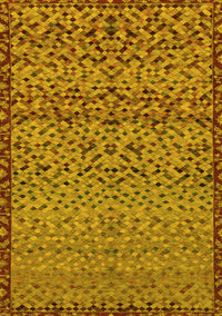 Abstract Yellow Modern Rug, abs1709yw