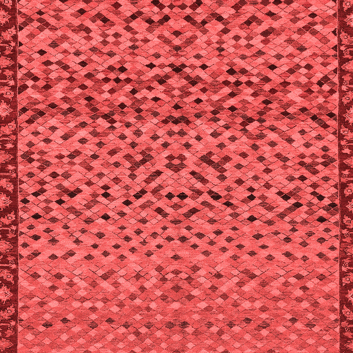 Machine Washable Abstract Red Modern Rug, wshabs1709red