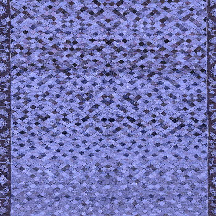 Machine Washable Abstract Blue Modern Rug, wshabs1709blu