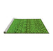 Sideview of Machine Washable Abstract Green Modern Area Rugs, wshabs1709grn