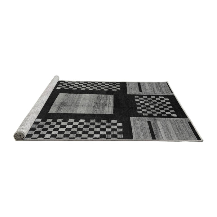 Sideview of Machine Washable Abstract Gray Modern Rug, wshabs170gry