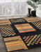 Abstract Bronze Brown Modern Rug in Family Room, abs170