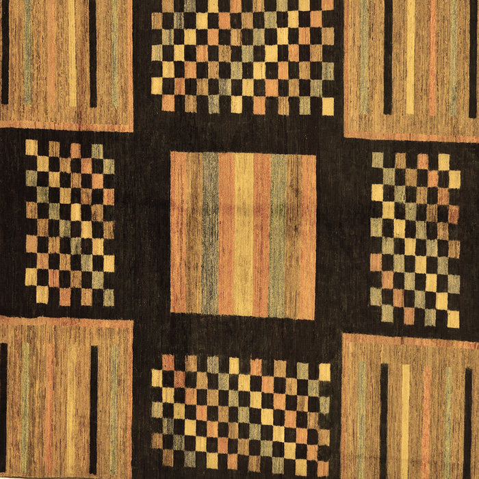 Square Machine Washable Abstract Brown Modern Rug, wshabs170brn