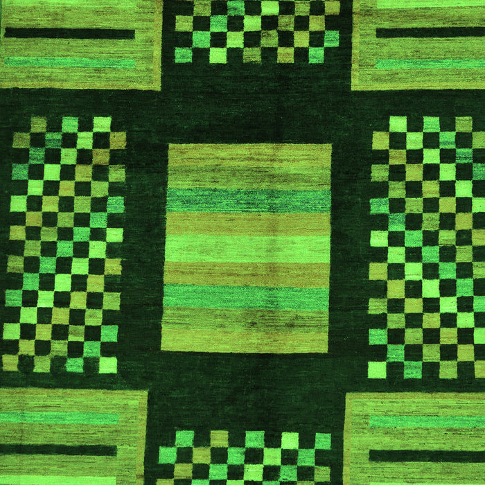 Abstract Green Modern Rug, abs170grn