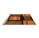 Sideview of Machine Washable Abstract Orange Modern Area Rugs, wshabs170org