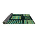 Sideview of Abstract Turquoise Modern Rug, abs170turq