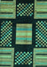 Abstract Turquoise Modern Rug, abs170turq