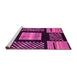 Sideview of Machine Washable Abstract Pink Modern Rug, wshabs170pnk