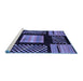 Sideview of Machine Washable Abstract Blue Modern Rug, wshabs170blu