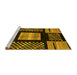 Sideview of Machine Washable Abstract Yellow Modern Rug, wshabs170yw