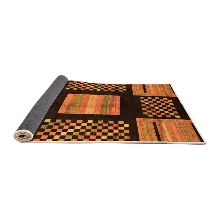 Sideview of Abstract Orange Modern Rug, abs170org