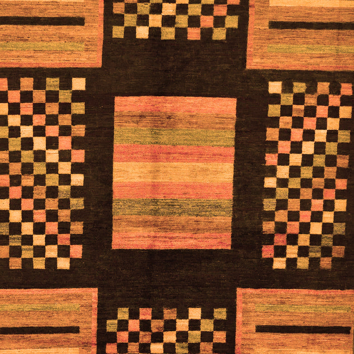 Machine Washable Abstract Orange Modern Area Rugs, wshabs170org