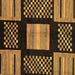 Square Abstract Brown Modern Rug, abs170brn