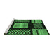 Sideview of Machine Washable Abstract Emerald Green Modern Area Rugs, wshabs170emgrn