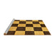 Sideview of Machine Washable Abstract Bakers Brown Rug, wshabs171