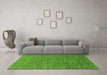 Machine Washable Abstract Green Modern Area Rugs in a Living Room,, wshabs1710grn