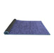 Sideview of Abstract Blue Modern Rug, abs1710blu