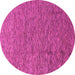 Round Machine Washable Abstract Pink Modern Rug, wshabs1710pnk