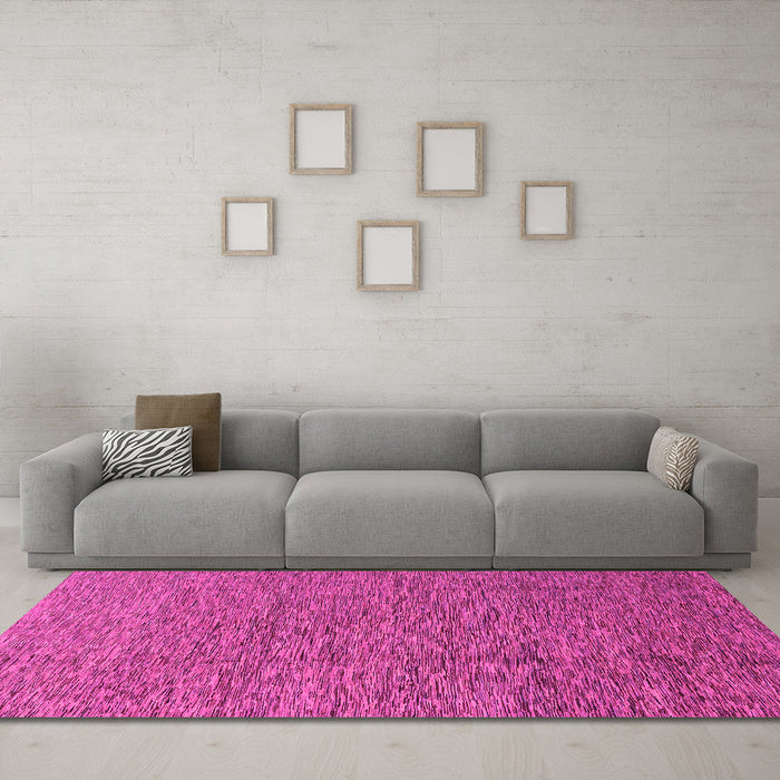 Machine Washable Abstract Pink Modern Rug in a Living Room, wshabs1710pnk