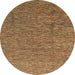 Round Abstract Saddle Brown Modern Rug, abs1710