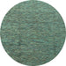 Round Abstract Light Blue Modern Rug, abs1710lblu