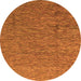 Round Machine Washable Abstract Orange Modern Area Rugs, wshabs1710org