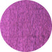 Round Abstract Purple Modern Rug, abs1710pur