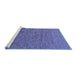 Sideview of Machine Washable Abstract Blue Modern Rug, wshabs1710blu