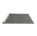 Sideview of Machine Washable Abstract Gray Modern Rug, wshabs1710gry